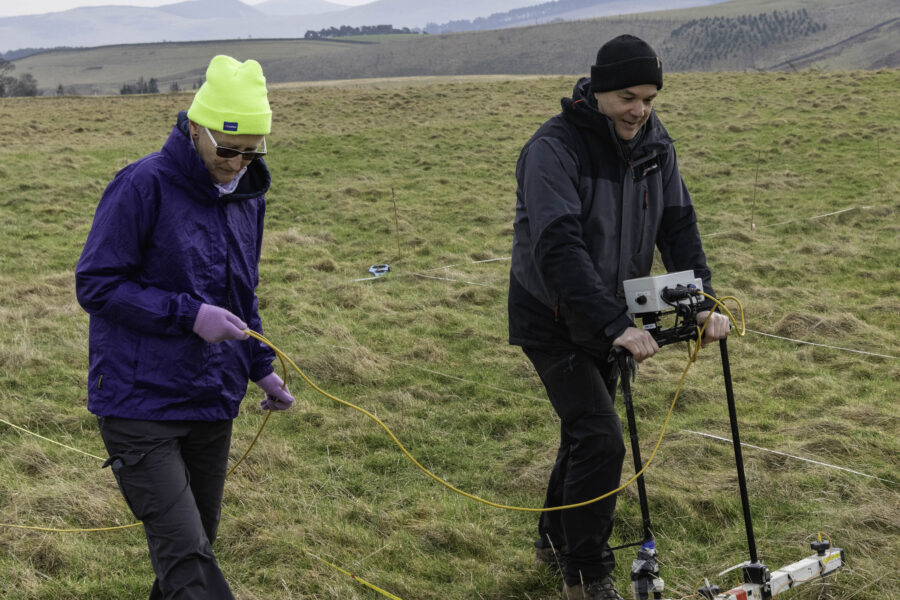 Geophysical survey at Drumelzier Haugh, 4-5 Feb 2026